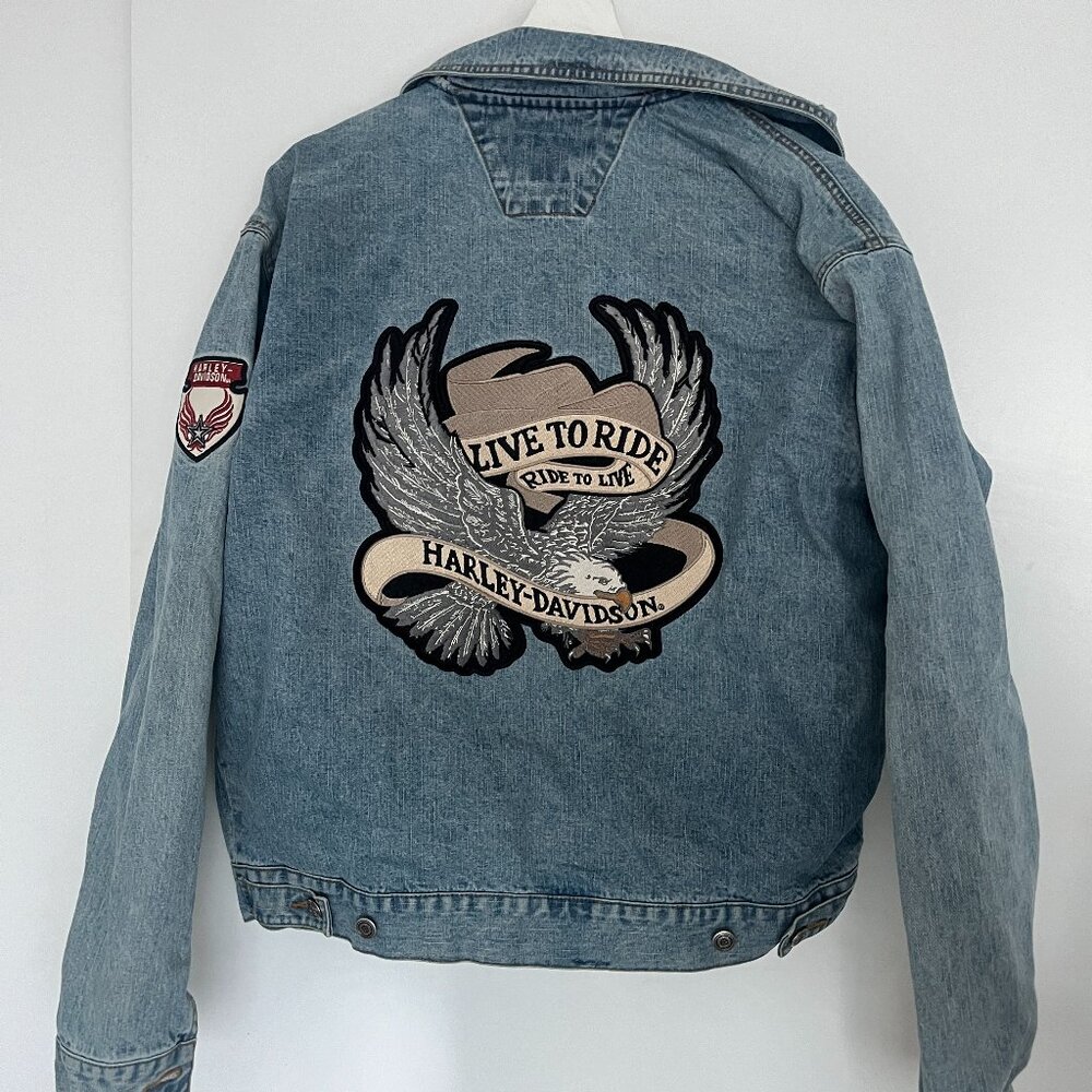 Harley Davidson - Live to Ride Denim Jacket Size Medium